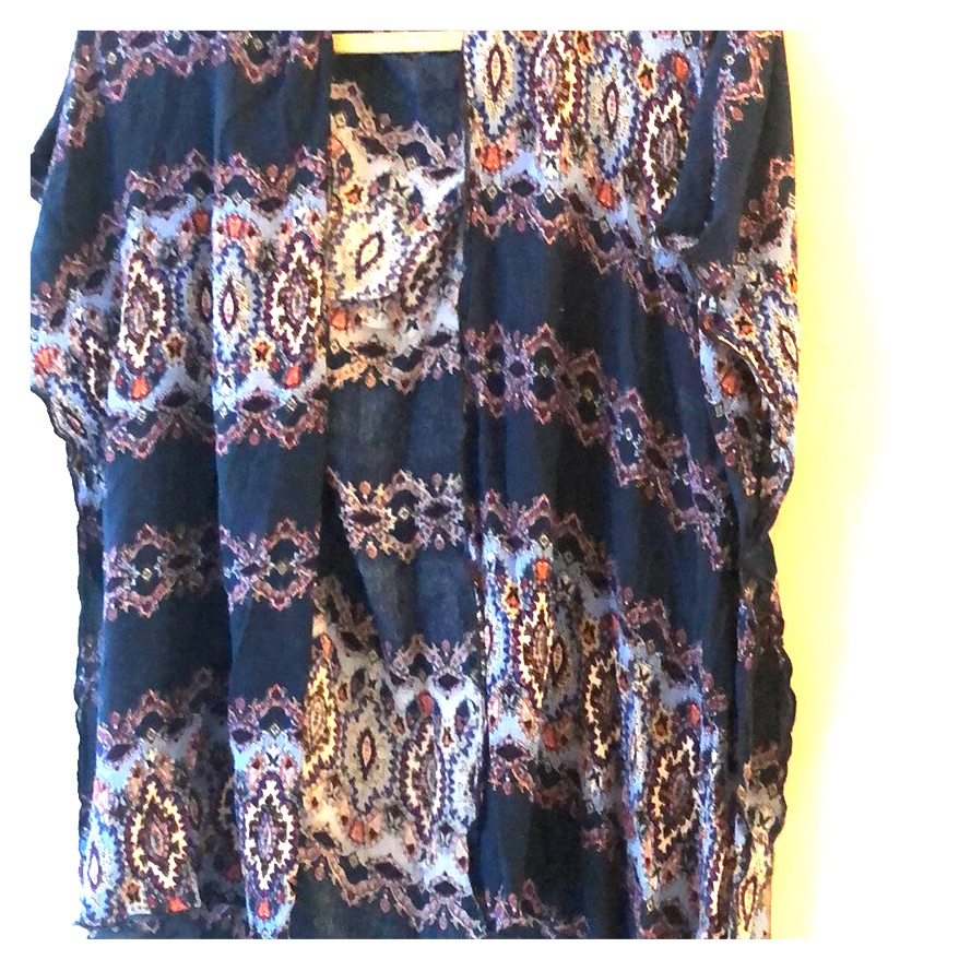 Blue Pattern Shawl